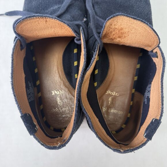 Polo Ralph Lauren Talan Chukka Boots Men’s 10.5 Navy Suede Leather Lace Up